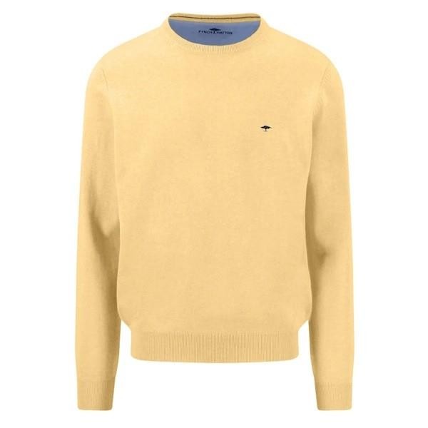 Fynch Hatton Crew Neck Sweater - Pale Yellow - 1613 210 113