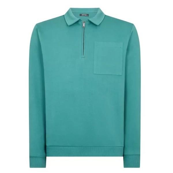 58877 - 37 Teal  1/4 Zip Sweat
