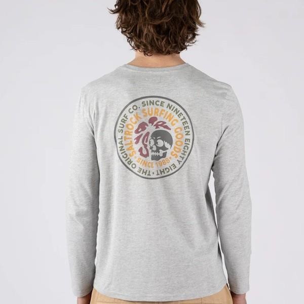 Saltrock Trail Badge - LS T-Shirt - Grey Back View