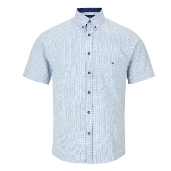 DG's Drifter Blue & White Reg SS Casual Shirt - 14021 -12