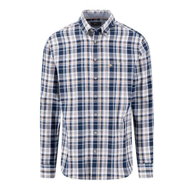 Fynch Hatton LS Checked Shirt - Blue - 1608 5360 685