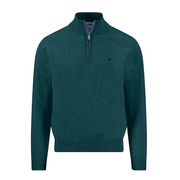 Fynch Hatton Quarter Zip Teal - 1614 215 673
