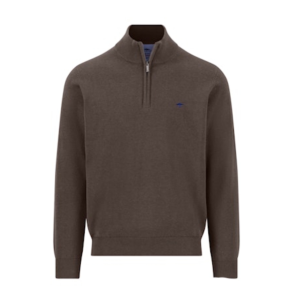 Fynch Hatton Quarter Zip - Dark Chocolate - 1614 215 861