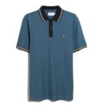 Kimel SS Tipped Polo 410 Prussian Blue