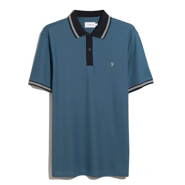 Kimel SS Tipped Polo 410 Prussian Blue