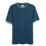 Dallow SS Tipped Tee 410 Prussian Blue