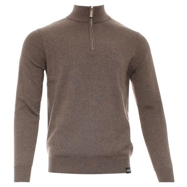 Justin Half Zip Stone Melange