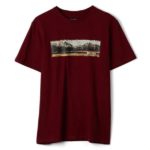 Mountain Stripe Dark Red Tee