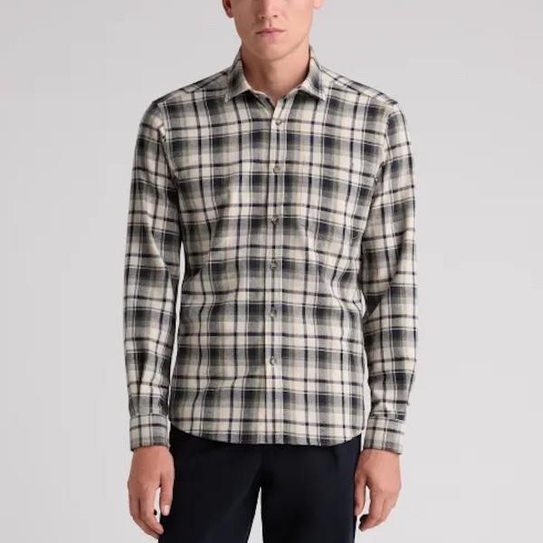 13407-93 Tan Check Shirt