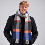 Checked Scarf 800 Blue