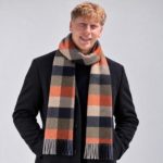 Checked Scarf 720 Brown