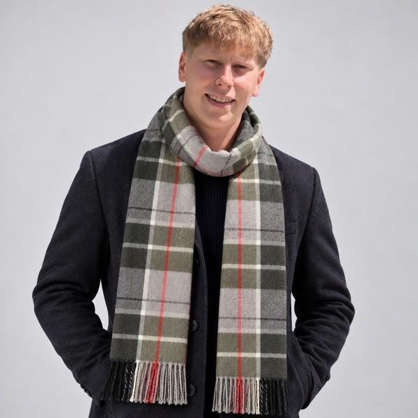 Checked Scarf 734 Green